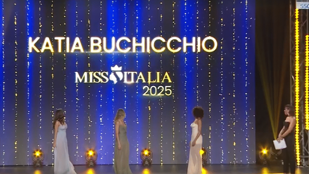 Scritta con il nome della vincitrice in anticipo
